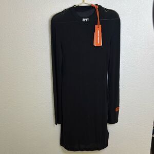 NWT- Heron Preston Black Long Sleeve dress- Size XXL